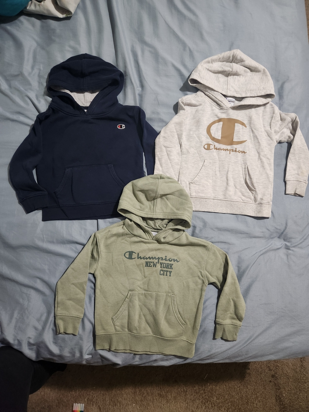 Champion Kids' Hooded Sweatshirt - Navy, Grey, Olive